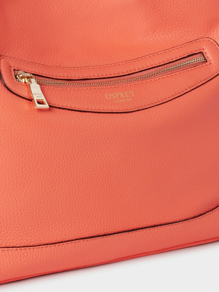 Osprey London Pink The Hendrix Leather Hobo Bag - Image 6 of 6