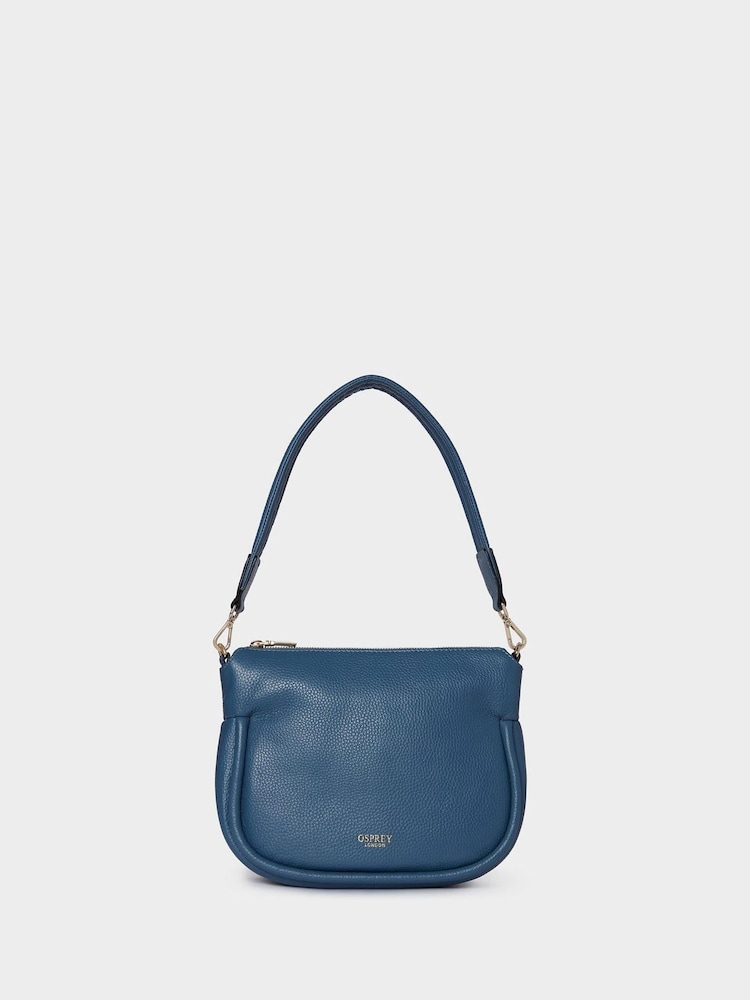Osprey London Blue The Hendrix Leather Shoulder Bag - Image 2 of 5