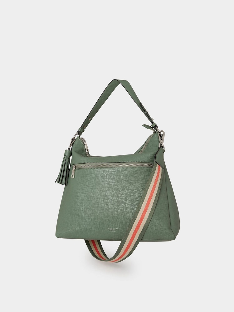 Osprey London Purple The Stella Leather Hobo Bag - Image 1 of 5