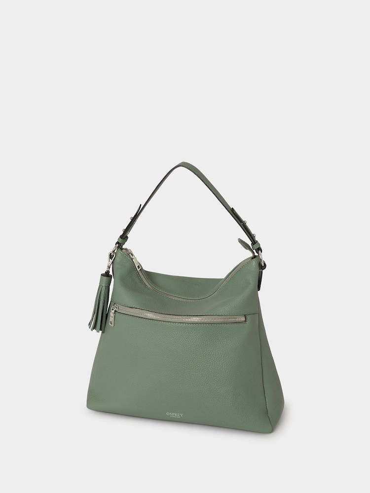Osprey London Purple The Stella Leather Hobo Bag - Image 2 of 5