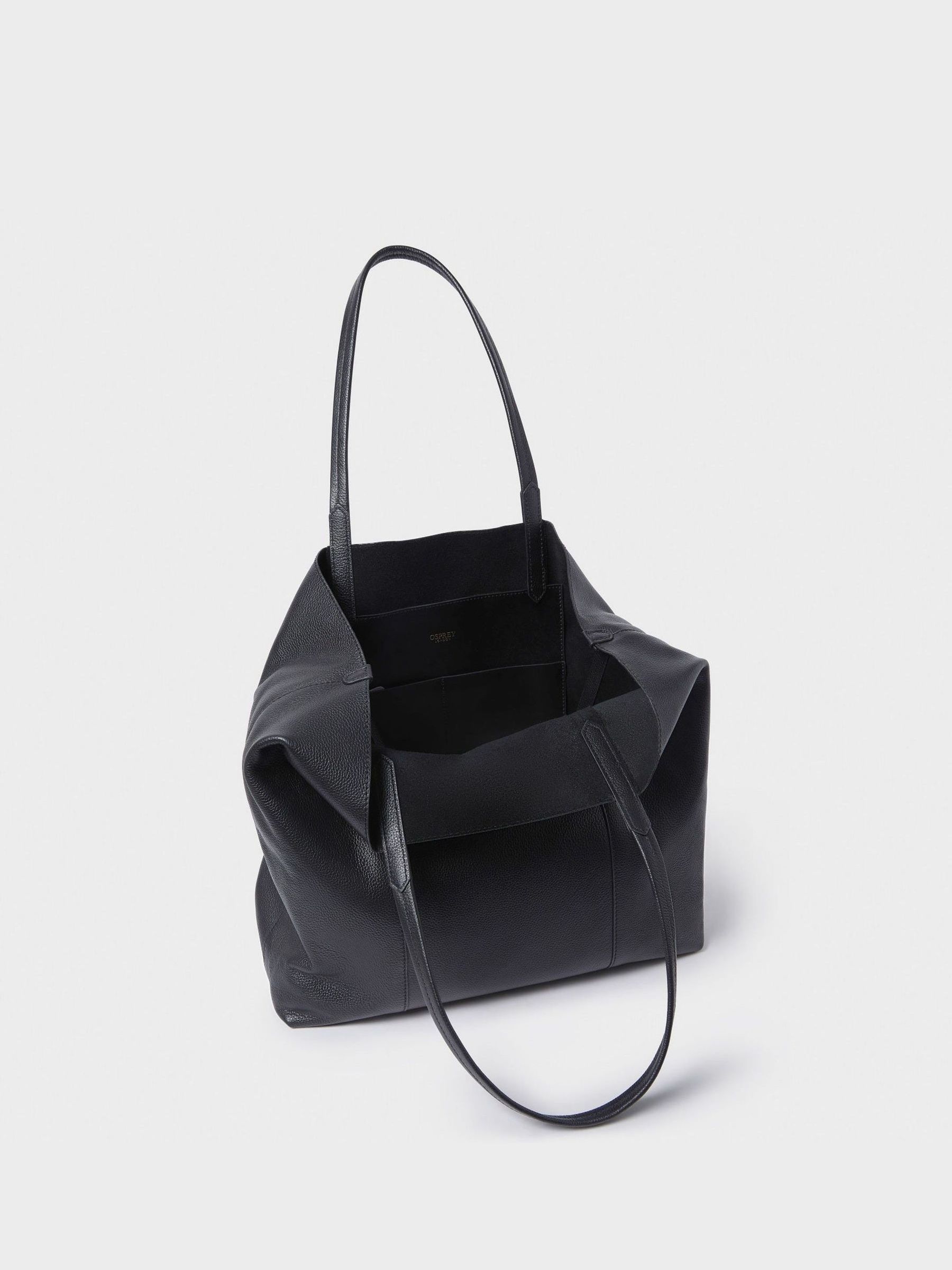 Buy OSPREY LONDON Black The Primrose Hill Italian Leather Shoulder
