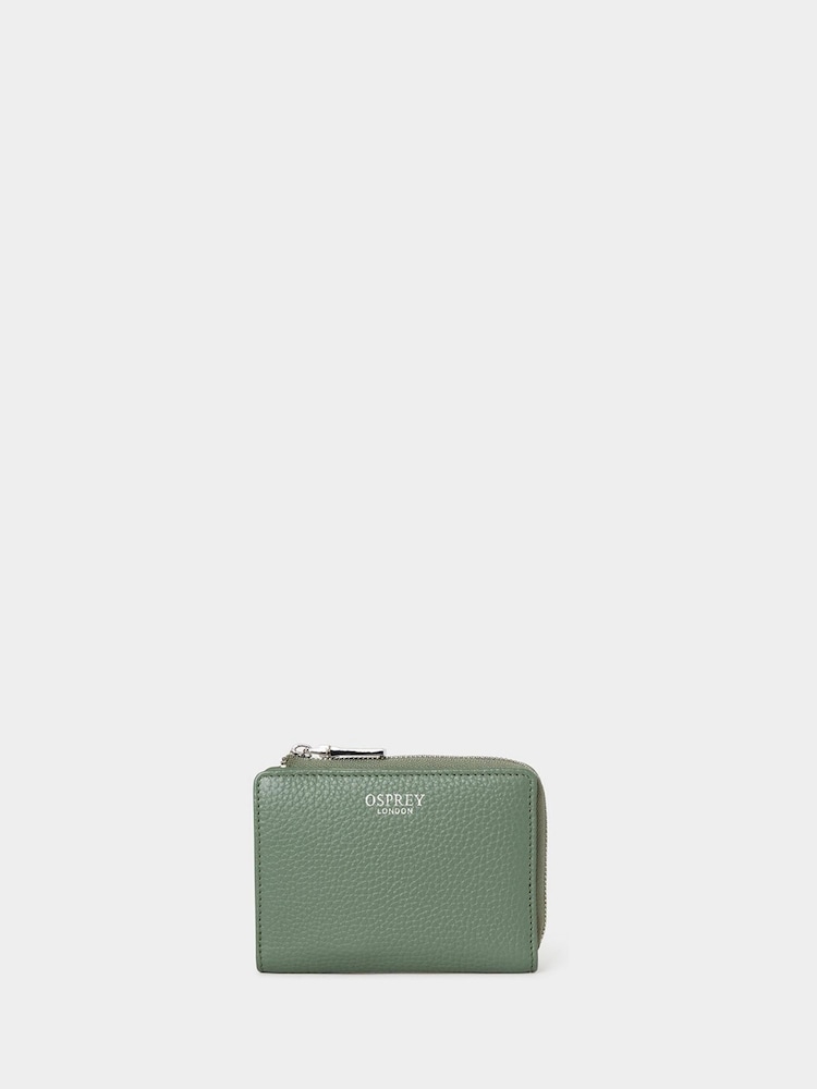 Osprey London Purple The Stella Medium Leather Zip Purse - Image 1 of 6
