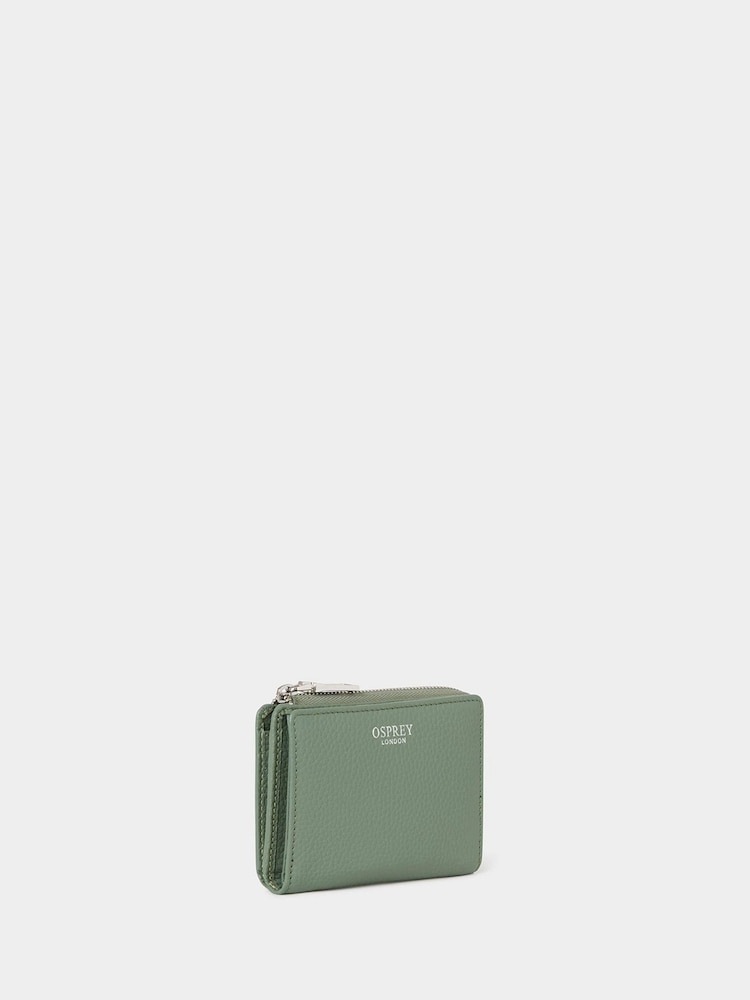 Osprey London Purple The Stella Medium Leather Zip Purse - Image 2 of 6