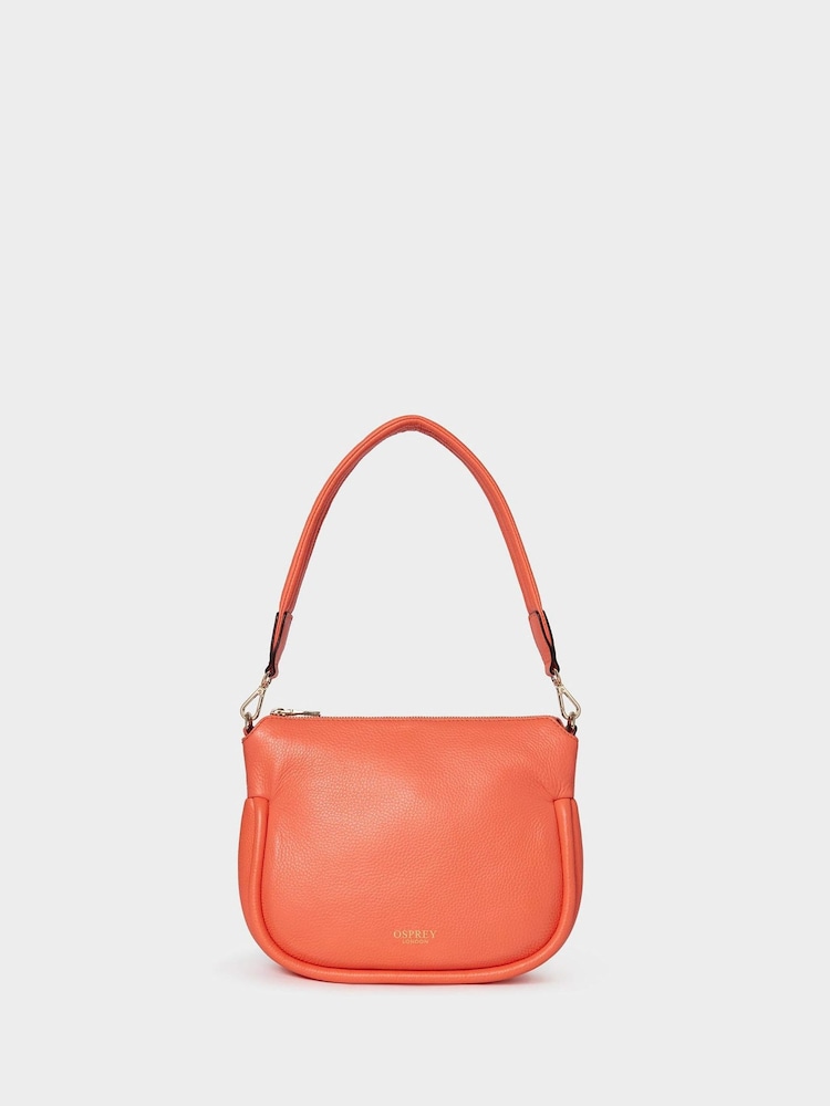 Osprey London Pink The Hendrix Leather Shoulder Bag - Image 2 of 6