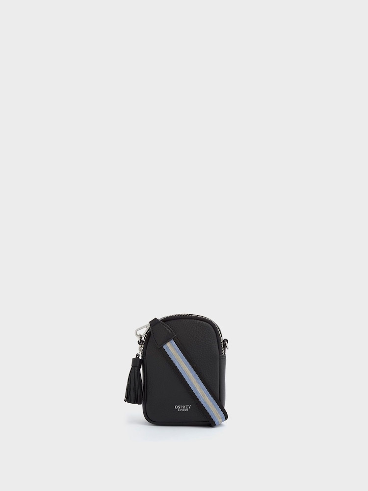 Osprey London The Stella Leather Black Phone Bag - Imagen 1 de 6 Osprey London The Stella Leather Black Phone Bag - Imagen 1 de 6