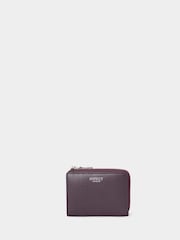 Osprey London Purple The Stella Medium Leather Zip Purse - Image 1 of 6