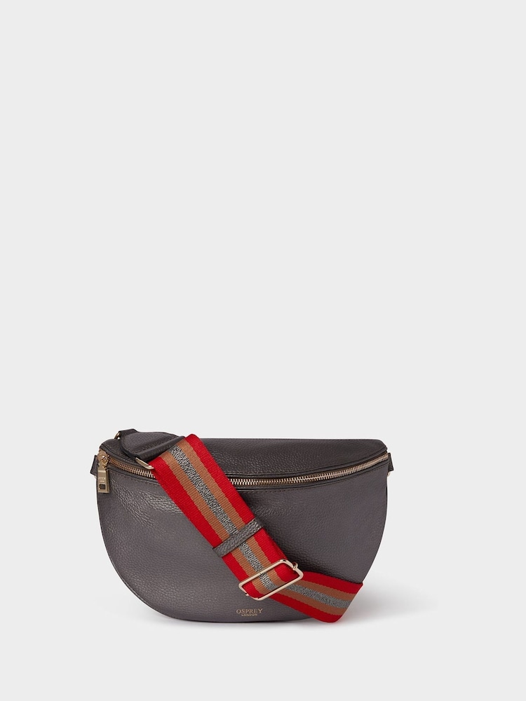 Osprey London Grey The Hendrix Leather Sling Bag - Image 1 of 5