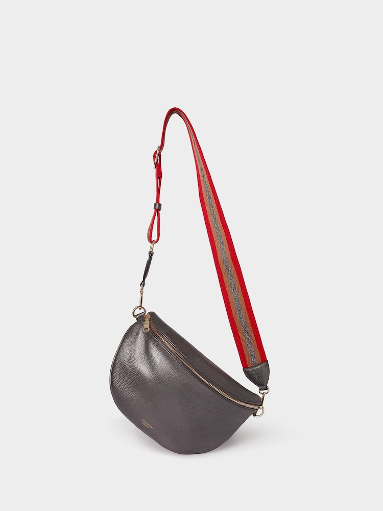 Osprey London Grey The Hendrix Leather Sling Bag - Image 2 of 5