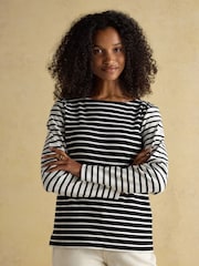 Preto/Creme - Blusa bretã Joules Harbour Boat Neck - Imagem 1 de 8