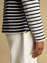 Preto/Creme - Blusa bretã Joules Harbour Boat Neck - Imagem 6 de 8