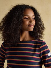 Castanho/Azul marinho - Blusa bretã Joules Harbour Boat Neck - Imagem 3 de 7