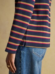Castanho/Azul marinho - Blusa bretã Joules Harbour Boat Neck - Imagem 5 de 7