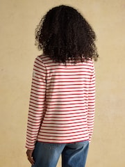 Creme/Vermelho - Blusa bretã Joules Harbour Boat Neck - Imagem 2 de 8