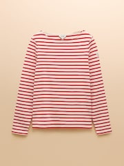 Creme/Vermelho - Blusa bretã Joules Harbour Boat Neck - Imagem 8 de 8
