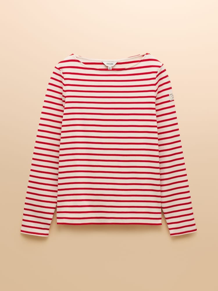 Creme/Vermelho - Blusa bretã Joules Harbour Boat Neck - Imagem 8 de 8