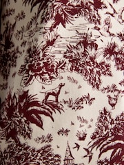 Joules Harbour Burgundy Toile de Jouy Boat Neck Printed Top - Image 7 of 8