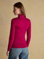 Amy Red Long Sleeve High Neck Jersey Top - Image 2 of 6