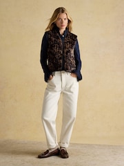 Joules Kate Navy Long Sleeve Frilled Neck Top - Image 4 of 7