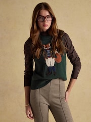 Amy Chocolate Brown Long Sleeve High Neck Jersey Top - Image 6 of 7