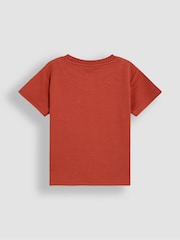 JoJo Maman Bébé Ecru Safari 2-Pack Printed & Plain T-Shirts - Image 5 of 8