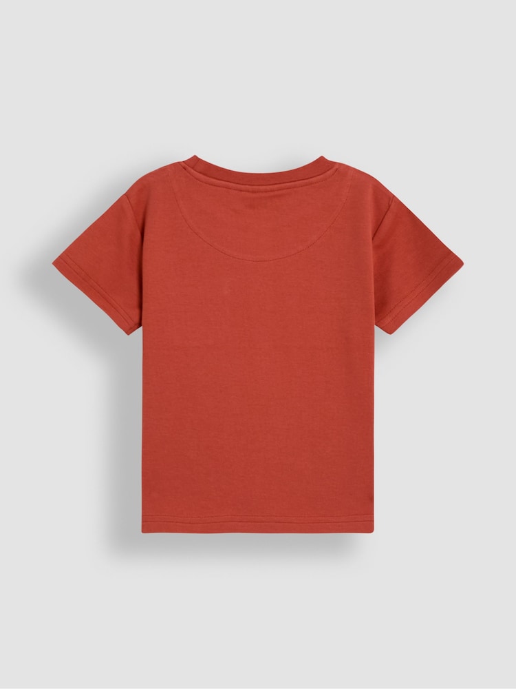 JoJo Maman Bébé Ecru Safari 2-Pack Printed & Plain T-Shirts - Image 5 of 8