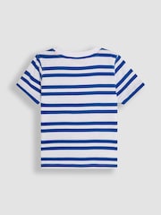 JoJo Maman Bébé Ecru Safari Stripe Appliqué T-Shirt - Image 3 of 3