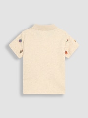 JoJo Maman Bébé Natural Bug Embroidered Polo Shirt - Image 2 of 3
