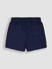 JoJo Maman Bébé Khaki Green Safari & Navy Blue 2-Pack Printed & Plain Shorts - Image 5 of 5