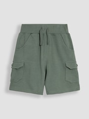 JoJo Maman Bébé Khaki Green & Navy Blue 2-Pack Cargo Jogger Shorts - Image 4 of 5