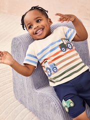 JoJo Maman Bébé Navy Blue Appliqué Shorts - Image 2 of 8