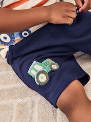 JoJo Maman Bébé Navy Blue Appliqué Shorts - Image 3 of 8