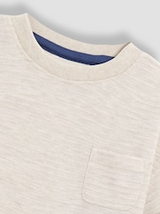 JoJo Maman Bébé Natural Textured 100% Cotton T-Shirt - Image 3 of 3