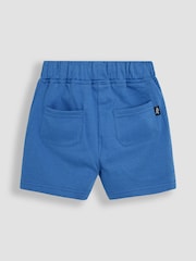 JoJo Maman Bébé Khaki Green Tractor & Solid Blue 2-Pack Printed & Plain Shorts - Image 5 of 5