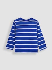 JoJo Maman Bébé Cobalt Blue Construction 100% Cotton Appliqué Top - Image 2 of 3
