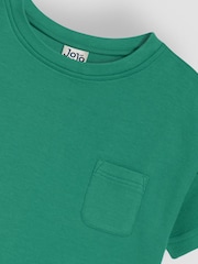 JoJo Maman Bébé Green Tractor Printed and Plain T-Shirts 2 Pack - Image 7 of 7