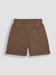 JoJo Maman Bébé Oatmeal Natural & Tan Brown 2-Pack Jogger Shorts - Image 3 of 5