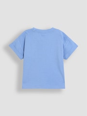 JoJo Maman Bébé Blue Textured T-Shirt - Image 2 of 3