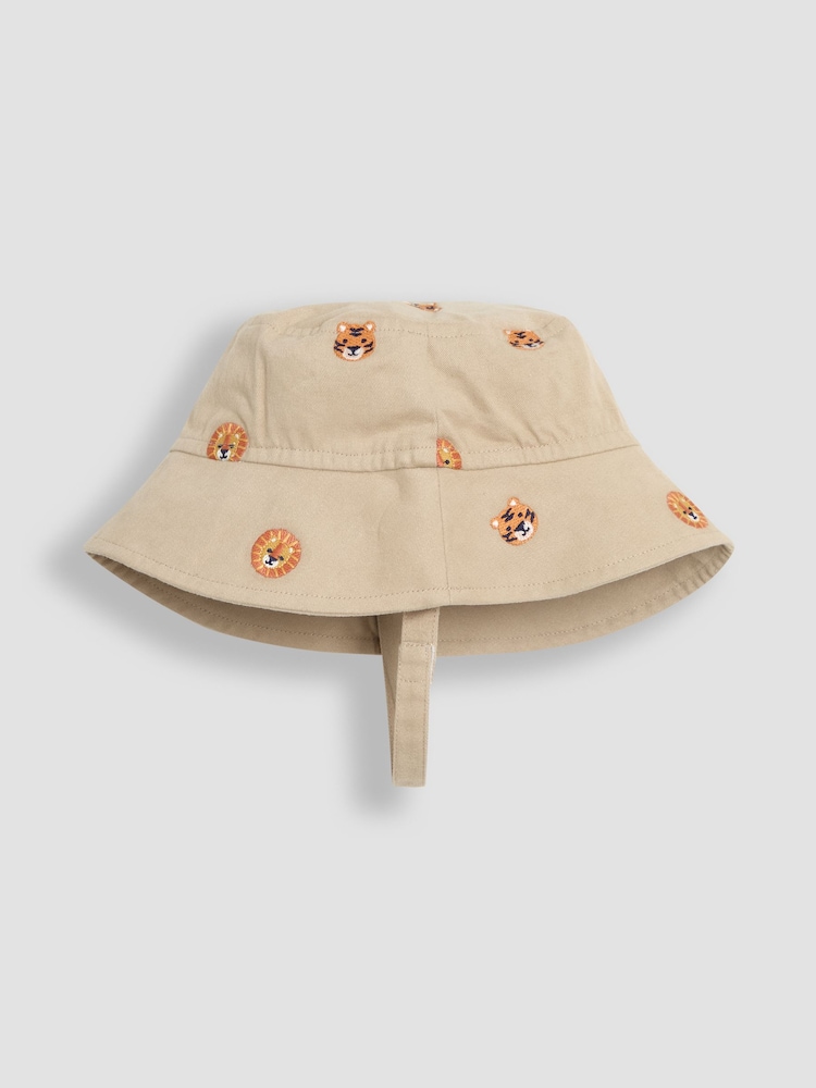 JoJo Maman Bébé Stone Safari Embroidered Sun Hat - Image 1 of 4