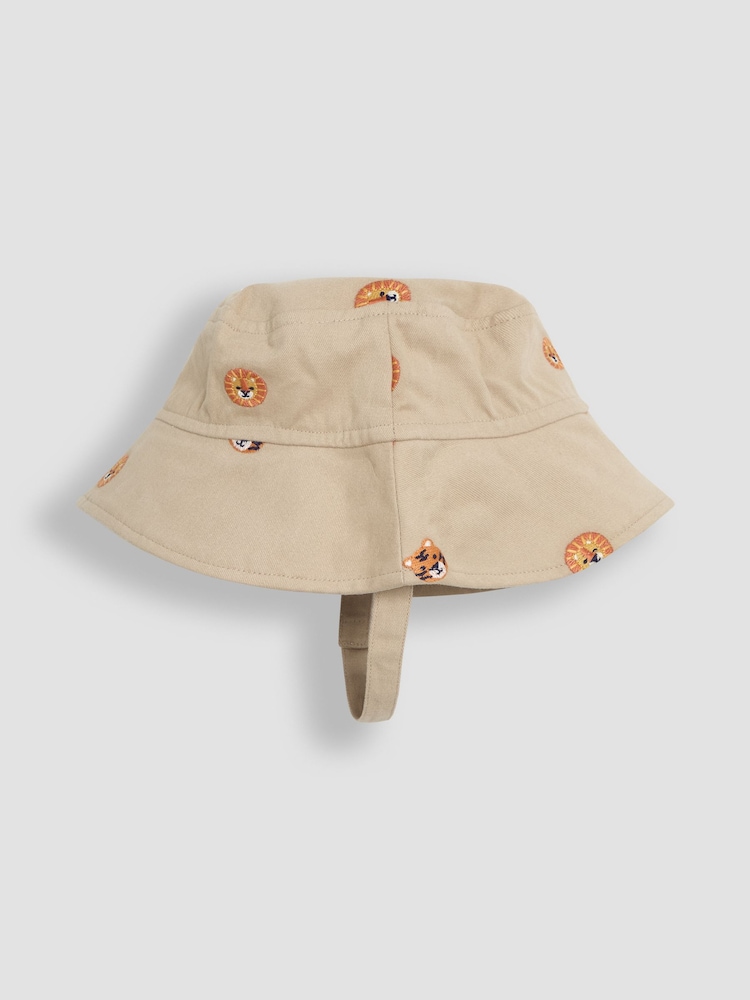 JoJo Maman Bébé Stone Safari Embroidered Sun Hat - Image 2 of 4