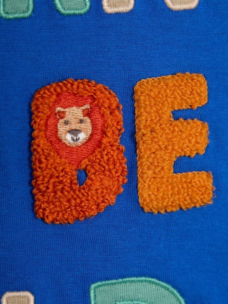 JoJo Maman Bébé Denim Born To Be Wild Boucle 100% Cotton T-Shirt - Image 3 of 3