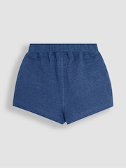 JoJo Maman Bébé Blue Marl Tractor Tractor Badge Shorts - Image 2 of 3