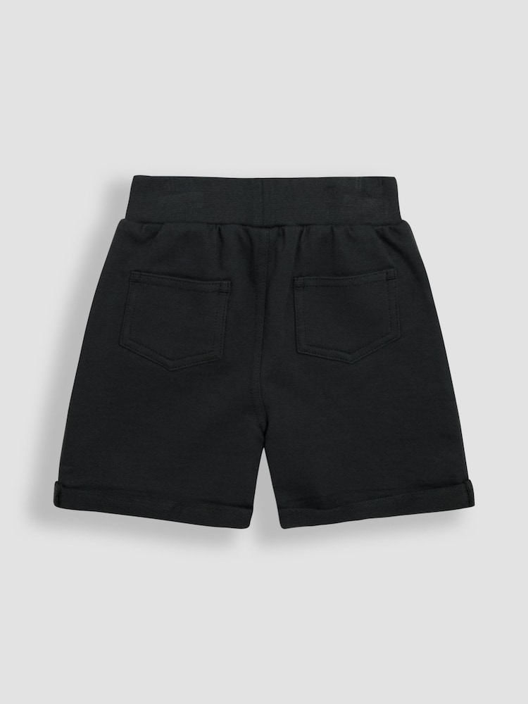 JoJo Maman Bébé Grey & Black 2-Pack Jogger Shorts - Image 3 of 5