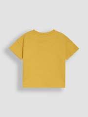 JoJo Maman Bébé Yellow Pineapple 2-Pack Printed & Plain T-Shirts - Image 6 of 7
