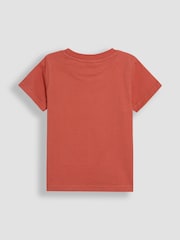 JoJo Maman Bébé Orange Safari Graphic Printed & Plain T-Shirts 2 Pack - Image 3 of 7