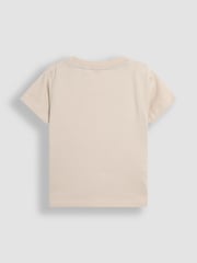 JoJo Maman Bébé Natural Giraffe Interactive Appliqué T-Shirt - Image 3 of 4