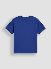 JoJo Maman Bébé Red Construction 100% Cotton Graphic Printed & Plain T-Shirts 2 Pack - Image 5 of 5