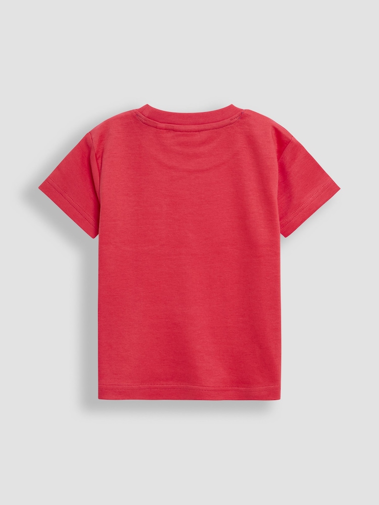 JoJo Maman Bébé Blue Shark 2-Pack Printed & Plain T-Shirts - Image 5 of 5 JoJo Maman Bébé Blue Shark 2-Pack Printed & Plain T-Shirts - Image 5 of 5