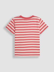JoJo Maman Bébé Pink Crocodile Interactive Appliqué 100% Cotton T-Shirt - Image 3 of 3