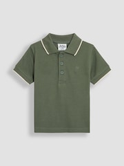 JoJo Maman Bébé Khaki Classic Polo Shirt - Image 1 of 3