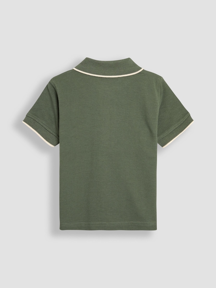 JoJo Maman Bébé Khaki Classic Polo Shirt - Image 2 of 3